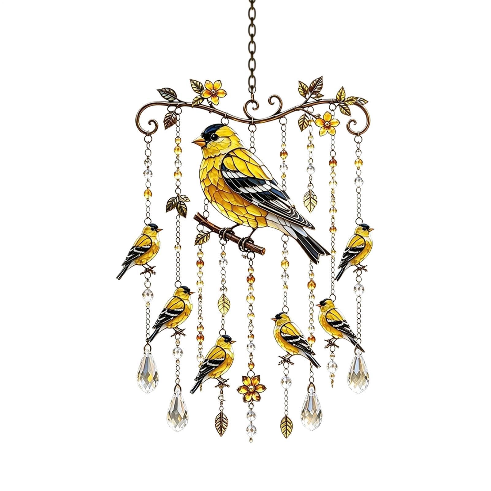 Carillon éolien de jardin suspendu antirouille de 55x24 cm pour une déco de patio