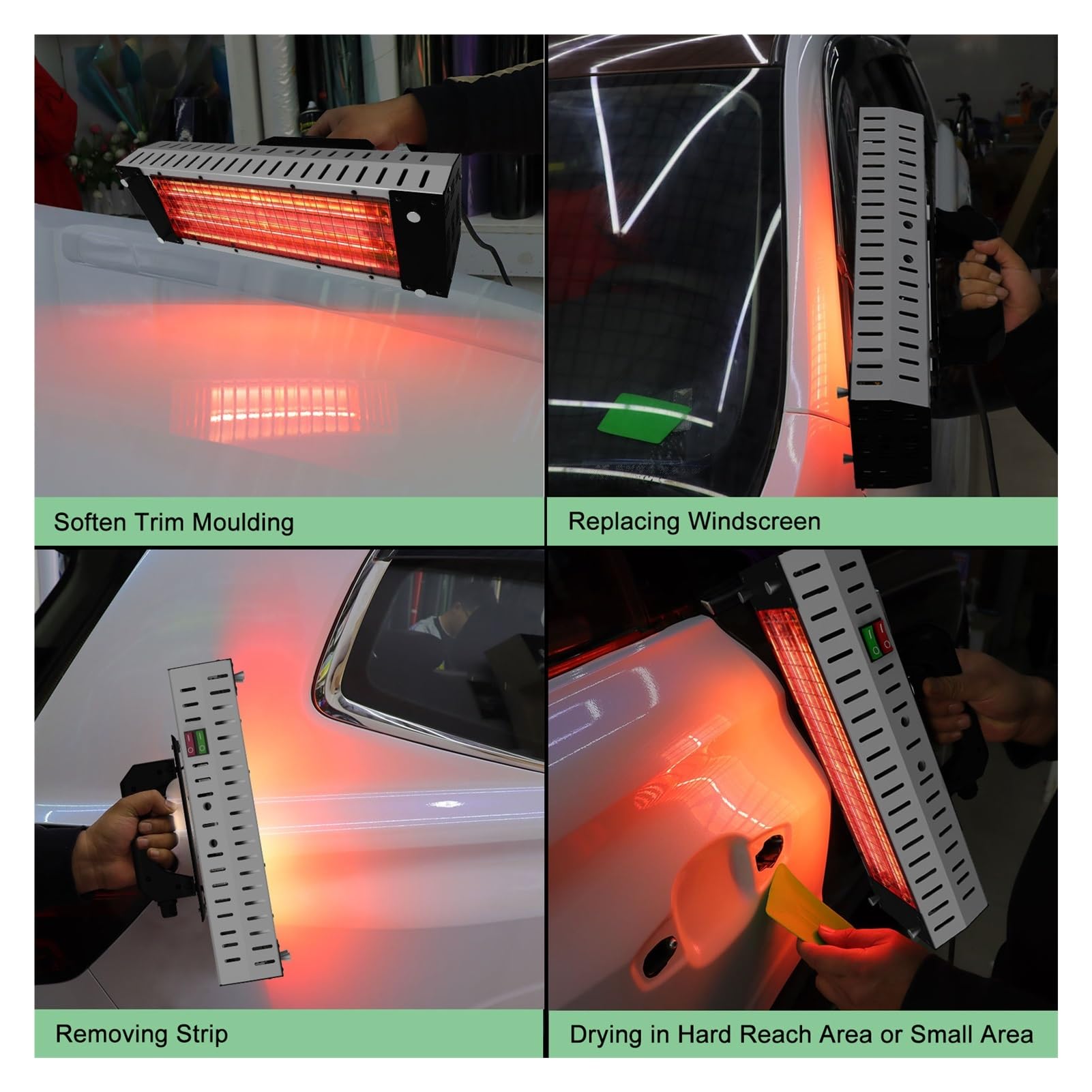 lampada infrarossi Lampada For Polimerizzazione A Vernice A Infrarossi Portatile 2000W Asciugatrice For Cottura A Infrarossi A Onde Corte A Onde Corte For Strumento Di Riparazione A Carrozzeria 'auto