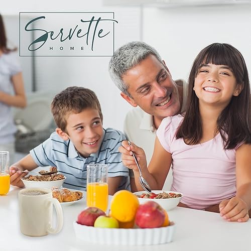 Vista 2 de Servette Home Taza de café de cerámica sólida 15 oz - Almendra