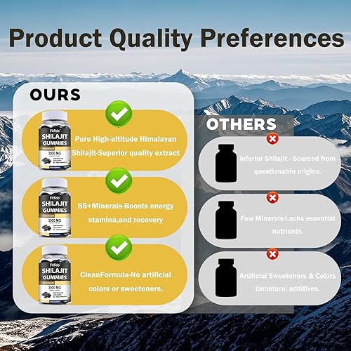 Miniatura 6 de Shilajit - Gomitas para hombres y mujeres, con más de 85 minerales traza y ácido fúlvico, natural y orgánico, Ashwagandha, Gokshura, sin OMG, sin