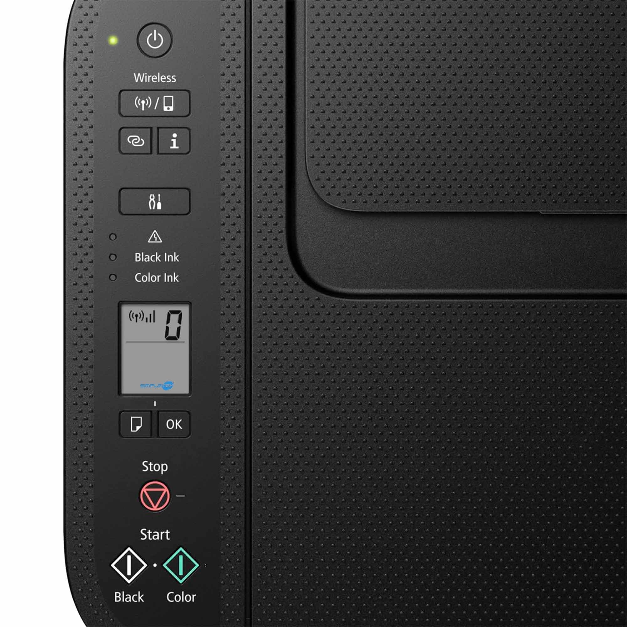 SIMPLETEK - Stampante Inkjet Multifunzione a colori - WIFi Dual Band USB - Display LCD | Stampa, Scan, Copia | Ideale per casa e ufficio