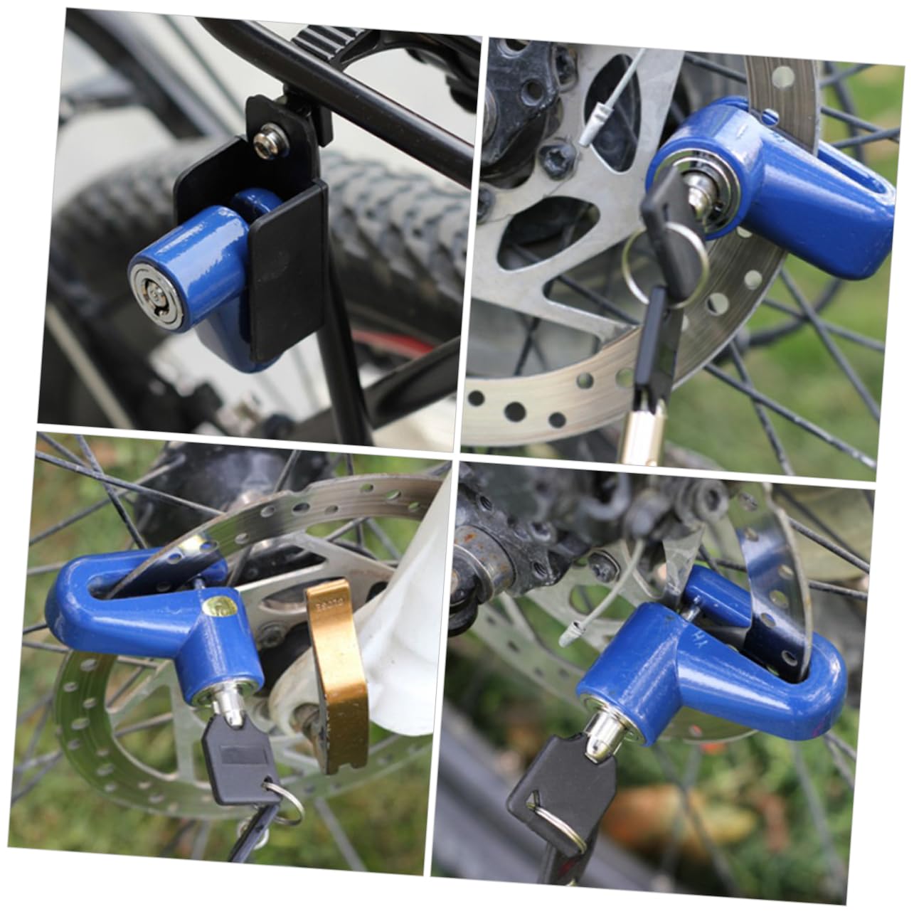 iplusmile 6piezas Cerradura De Disco Antirrobo para Motocicletas y Bicicletas De Diseño Compacto y Portátil Seguridad Robusta Compatible Diversos Modelos