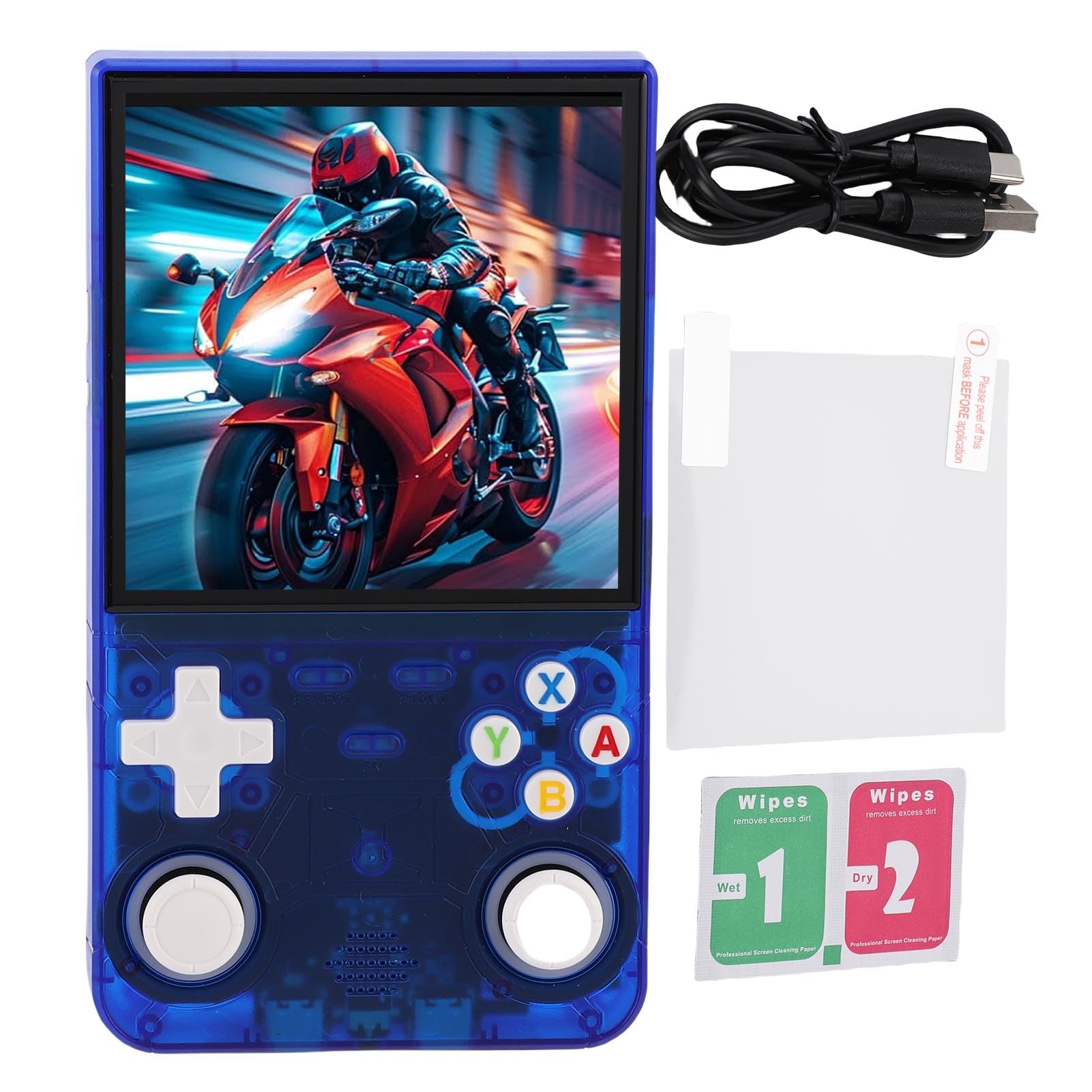 Leftwei Console di Gioco Tascabile Portatile con Coinvolgente Display con Risoluzione 720x720 e Doppi Joystick per Giochi retrò in Movimento (128G)