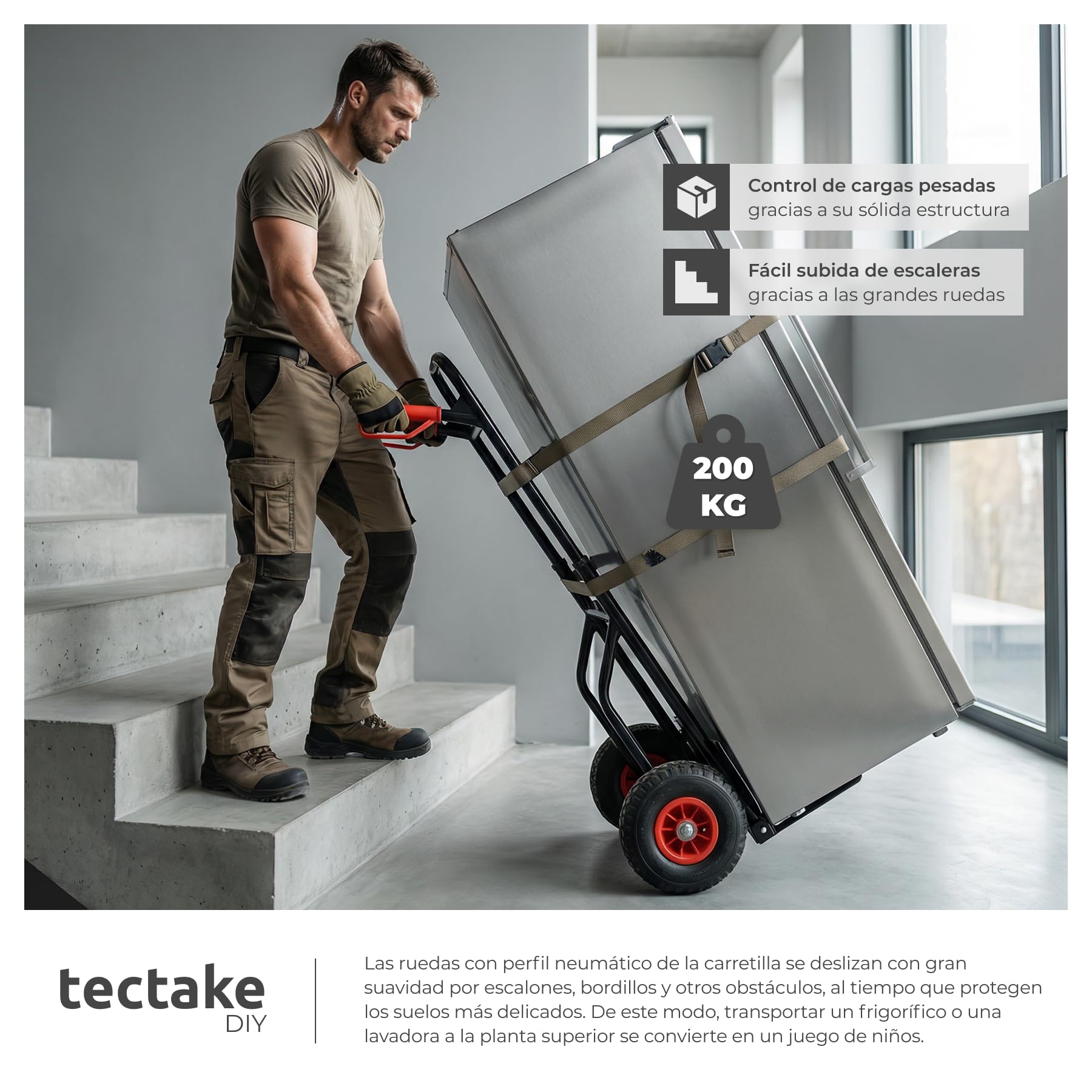 tectake® Carretilla de Mano Plegable, Estructura Robusta y Compacta, Extensible, Pala Plegable, Mangos de Seguridad, Fácil de Montar, Carro, Carretillas de Carga - Negro
