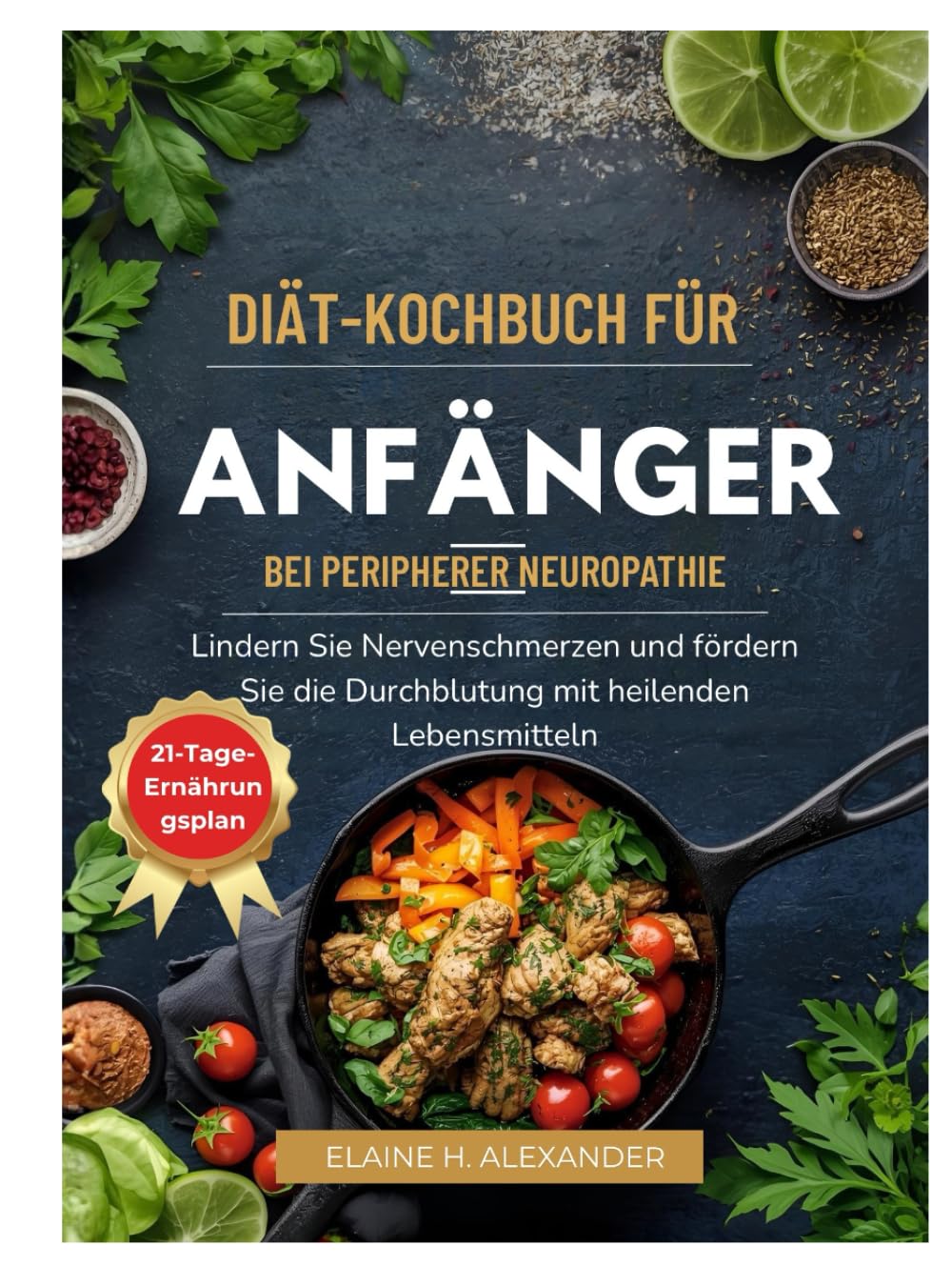 DIÄT-KOCHBUCH FÜR ANFÄNGER BEI PERIPHERER NEUROPATHIE: Lindern Sie Nervenschmerzen und fördern Sie die Durchblutung mit heilenden Lebensmitteln (Everyday Healthy Cookbook)