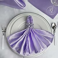 Vista 13 de Efavormart - Paquete de 5 servilletas de satén sin costuras, resistentes a las arrugas, 20 x 20 pulgadas