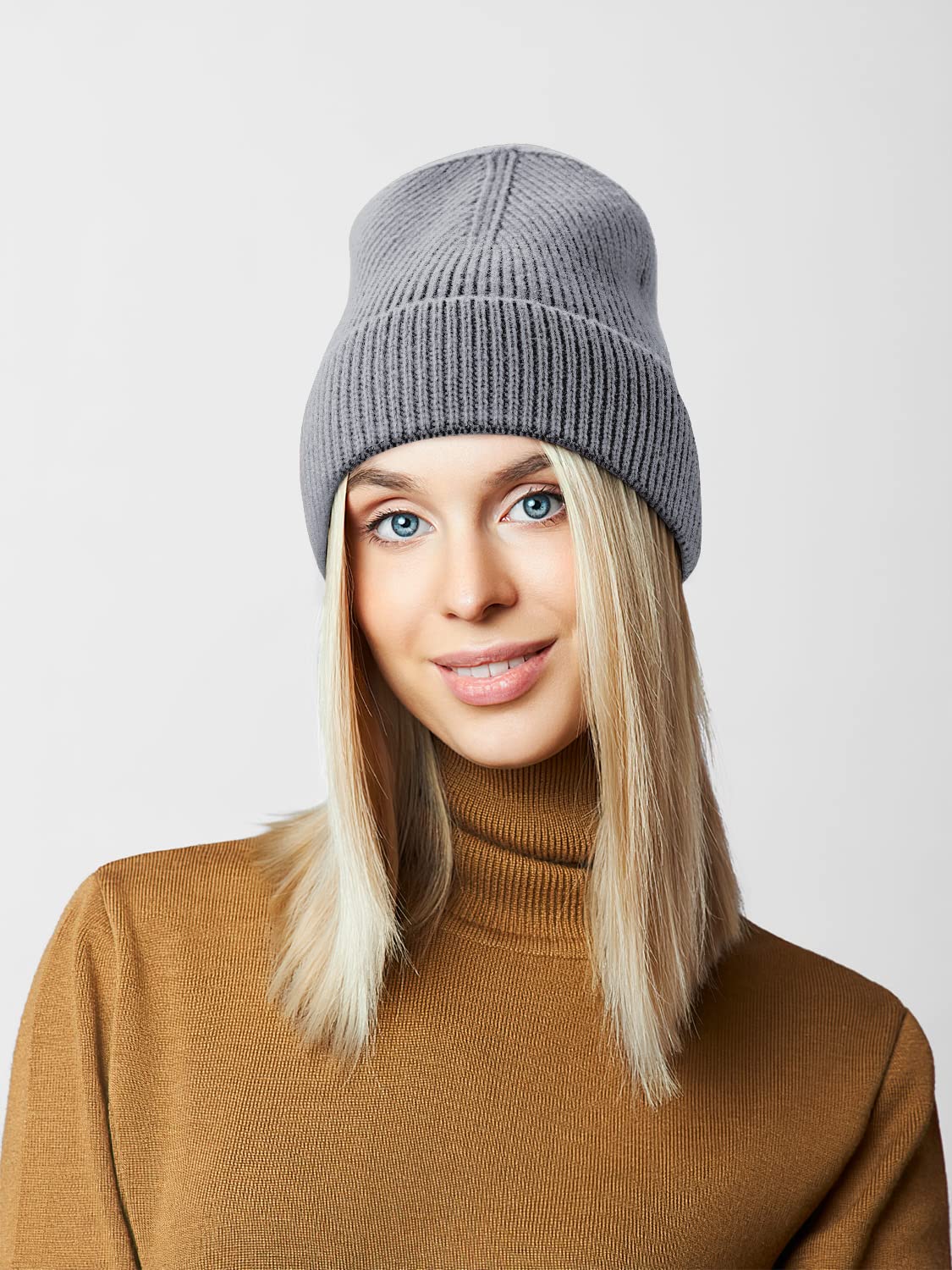 MOBIUSPHY Cappello Uomo Donna Cappelli Unisex Berretti Invernale Beanie Cuffia Uomo Hat Maglia Caldo Cappello Nero Moderno Adulto Inverno per Sci/Bici/Moto