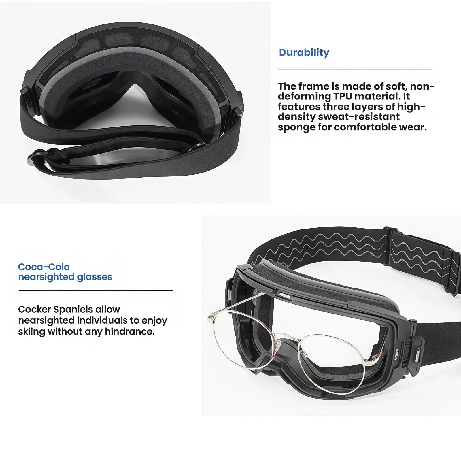 Maschera da sci magnetica anti-appannamento, unisex, con lenti intercambiabili in policarbonato, protezione UV, ampia vista, per sport invernali, snowboard, motoslitta