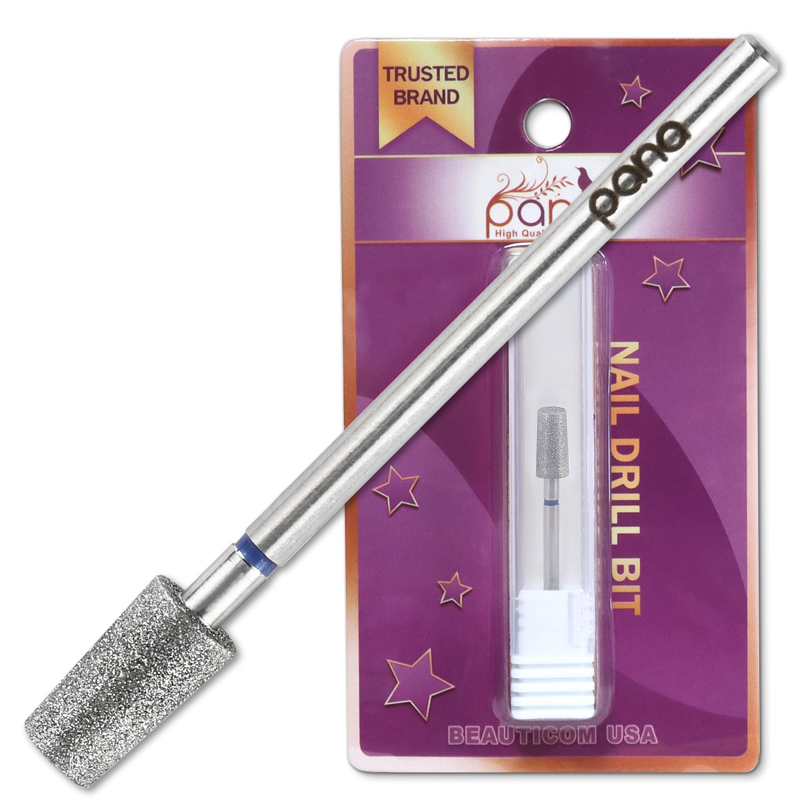 Photo 1 of [Stock Photo for reference, see live photos] PANA 3/32" Diamond Carbide Cone Bit- Style 15, Medium Grit - Professional Cuticle Nail Drill Bits for Acrylic Gel Nails Dry Manicure Pedicure Shape Remove Tools