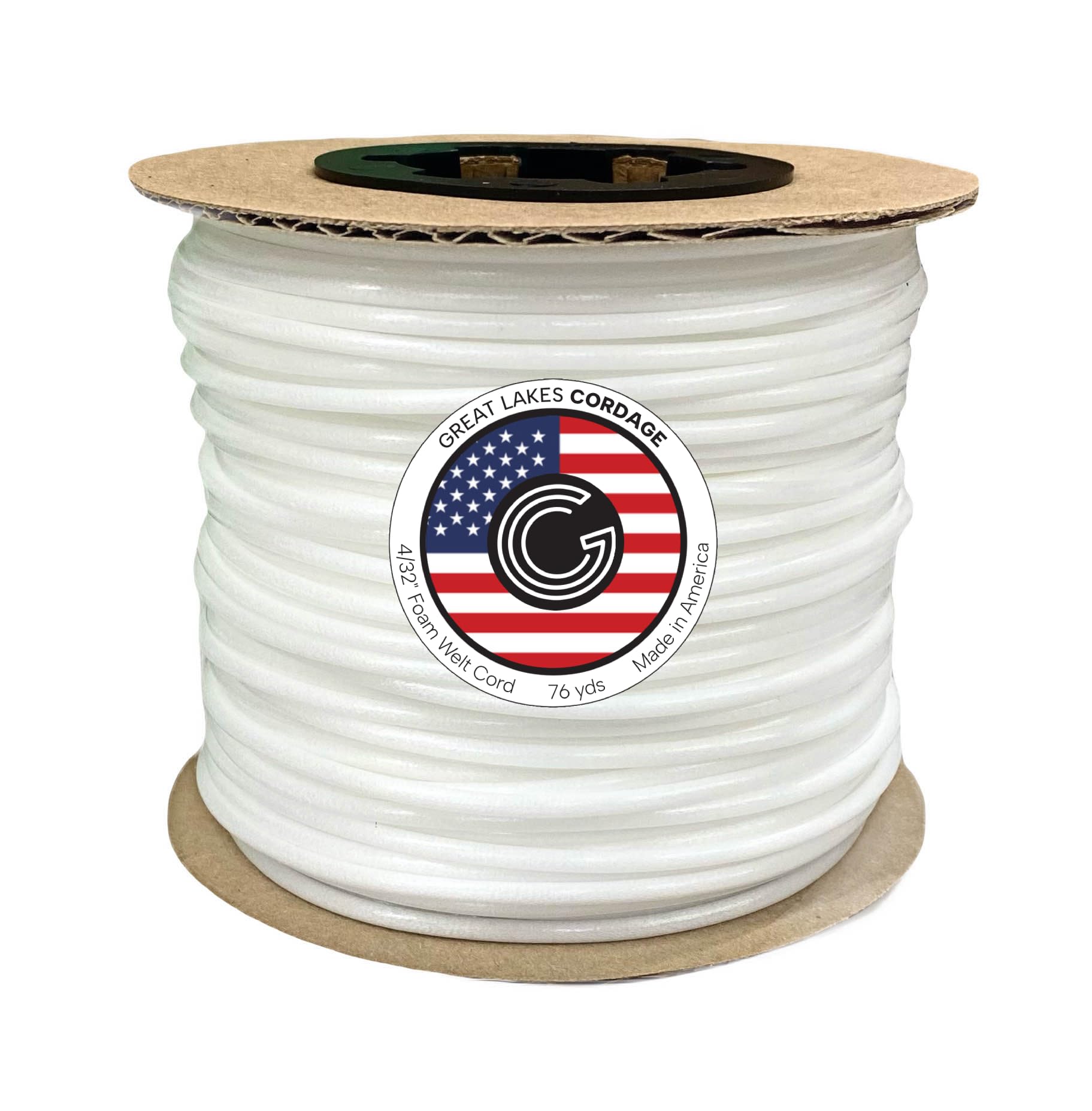 4/32" Upholstery Firm Plastic Foam Welt Cord Piping (76 yds)