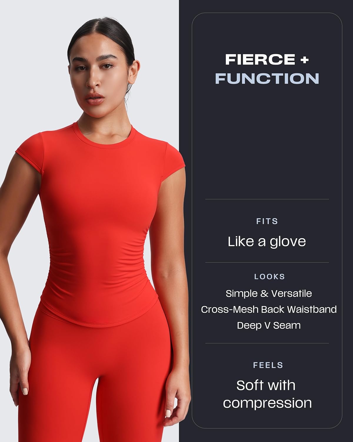 Aoxjox Women's Workout Velura Leggings High Waisted Hidden Scrunch PlushFlex™ Buttery Soft Yoga Pants 26" - Image 4