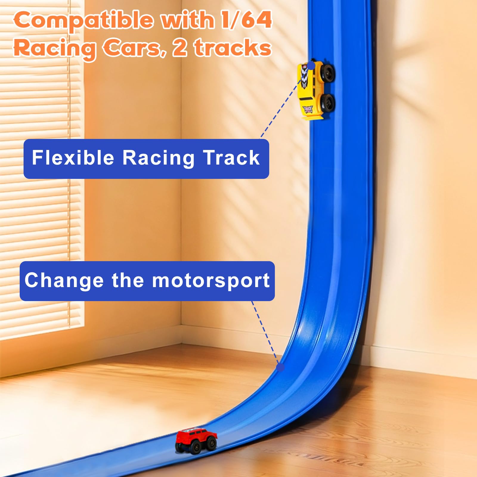 Amazon.com: Flex Track 15 Ft Starter Set, Flexible Race Car Ramp