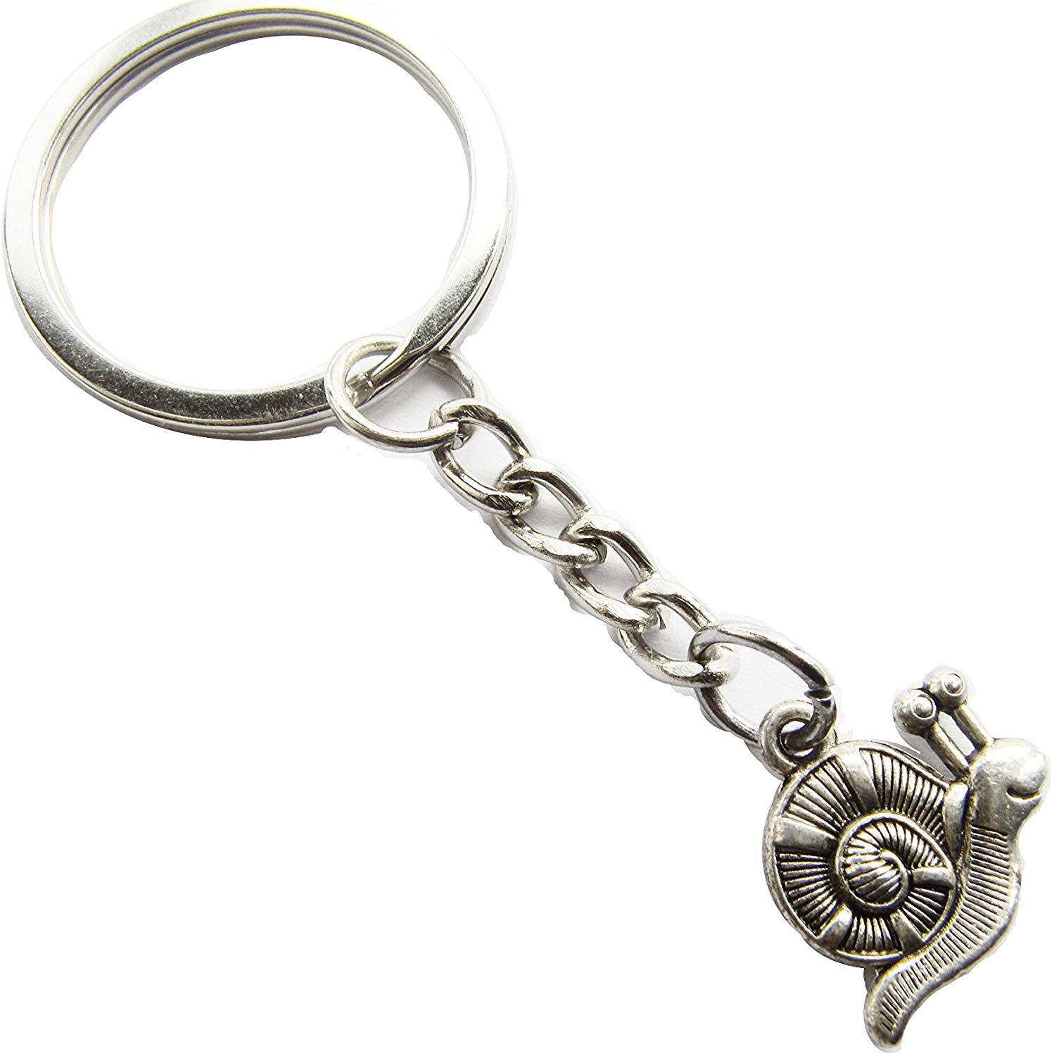 Snail Keychain, SMALL Snail Keyring,Snail Charm Keychain, Snail Gift, Cute Keychain, Cute Jewelry (1)