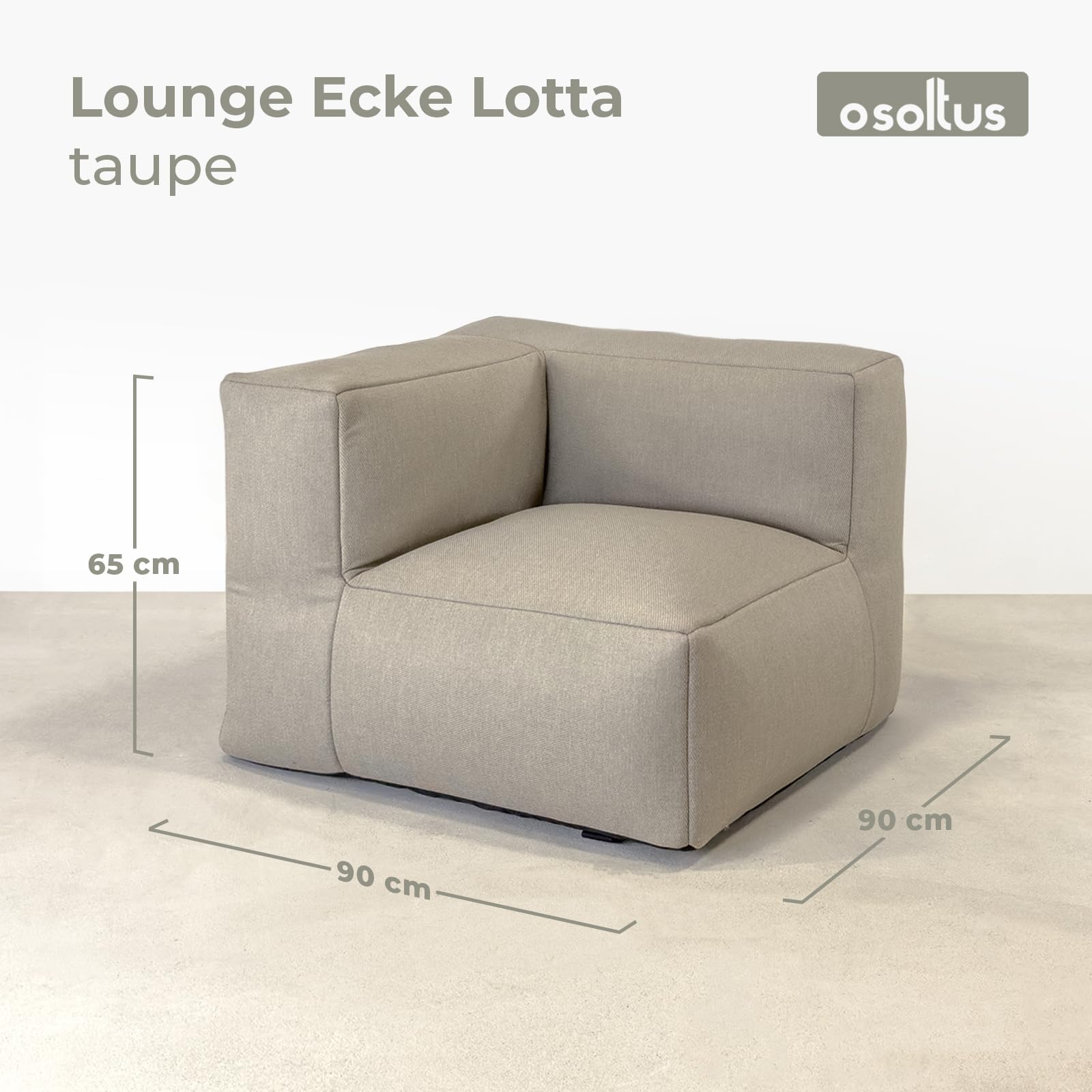 osoltus Premium Modular Lounge Lotta Axroma Olefin Taupe beige