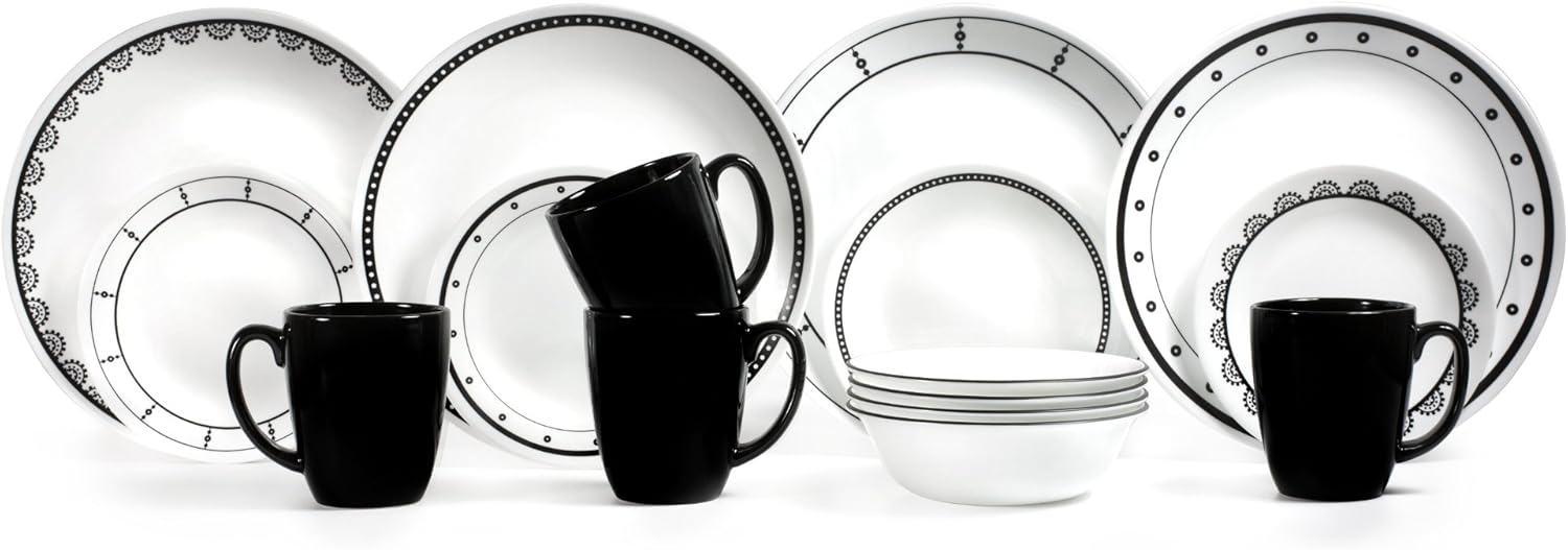 Amazon.com | Corelle Chip and Break Resistant Dinner Set 16 Pieces - Black Friday Deals On Corelle Dinnerware