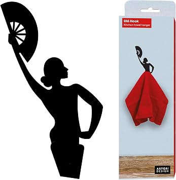 Artori Design Flamenco Dancer Towel Hook - Black Decorative Wall Hook