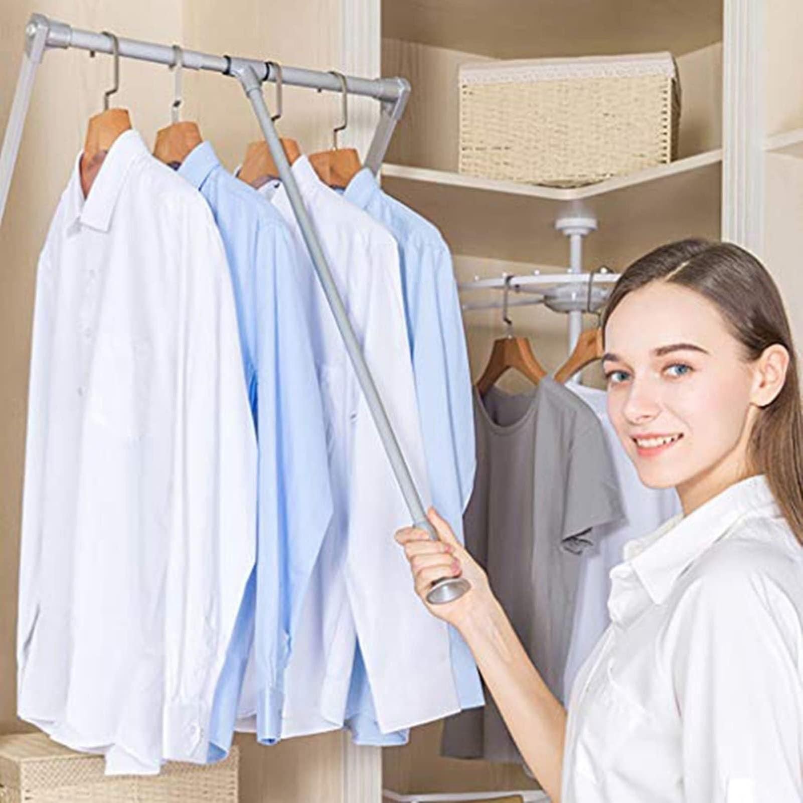 Armoire en métal tige de levage pour éviter les efforts et attraper vos vêtements à 30kg