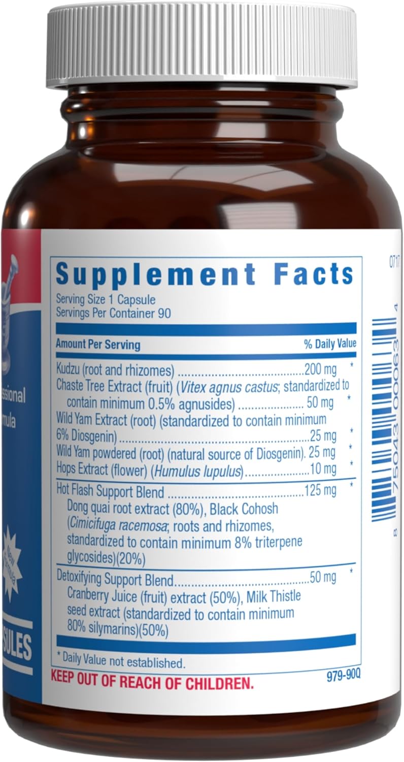 Phytoestrogen Menopause Supplement for Women - Clinical Formula with Dong Quai Vitex & Black Cohosh for Menopause Hot Flashes Night Sweats Mood Support & More - One Capsule Daily - 1 Month Supply