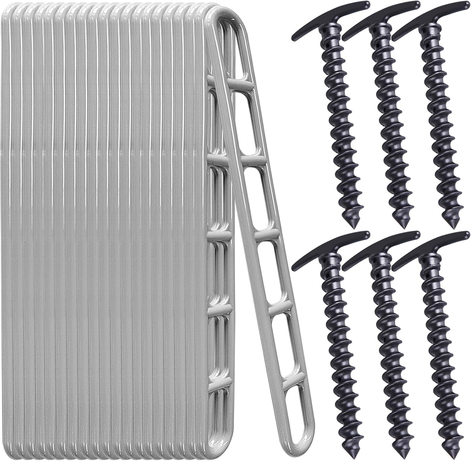 Lot de 20 tendeurs en plastique avec 6 sardines Tendeurs de tente