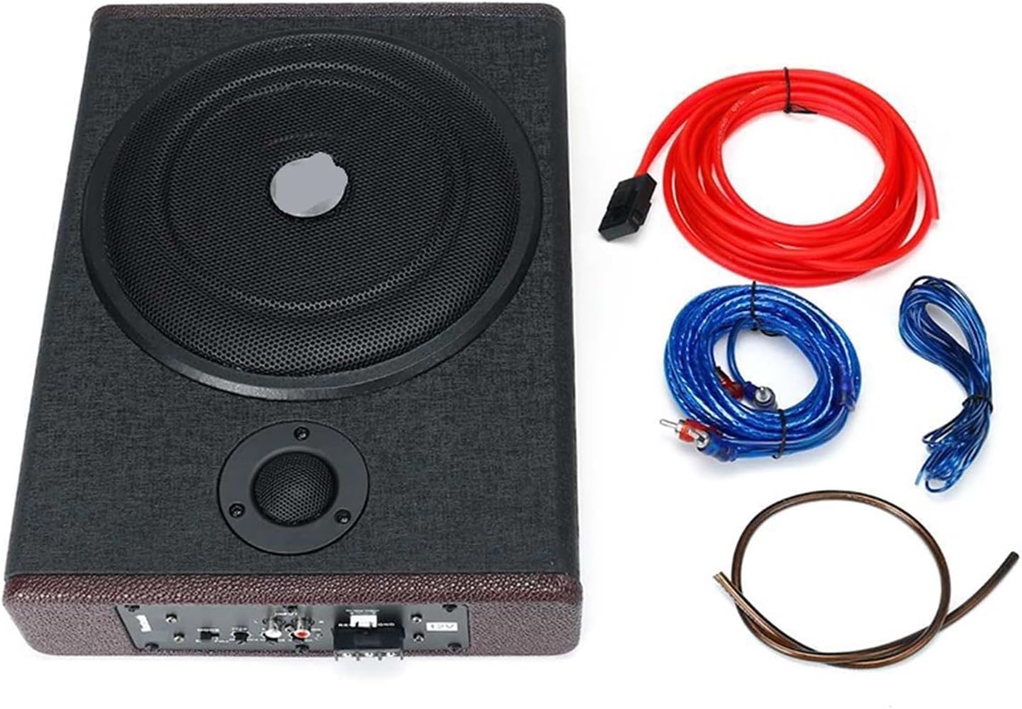 8 inches 600W Car Stereo Subwoofer Active Under Compatible with Seat HiFi Digital Audio Power Amplifier AV Car Auto Amplifier Speakers Car Audio(8")