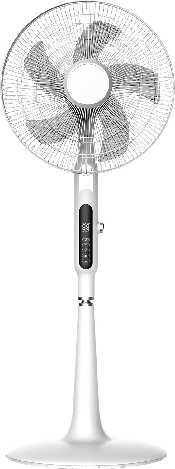 Topson 16inch standing pedestal fan with remote control, Digital LED