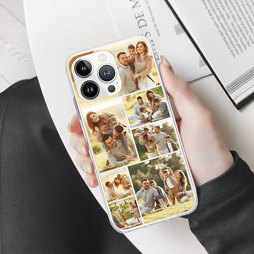 Miniatura 3 de CUBICER Fundas personalizadas para teléfono con fotos familiares, imágenes personalizadas, protector impermeable para familias, funda transparente