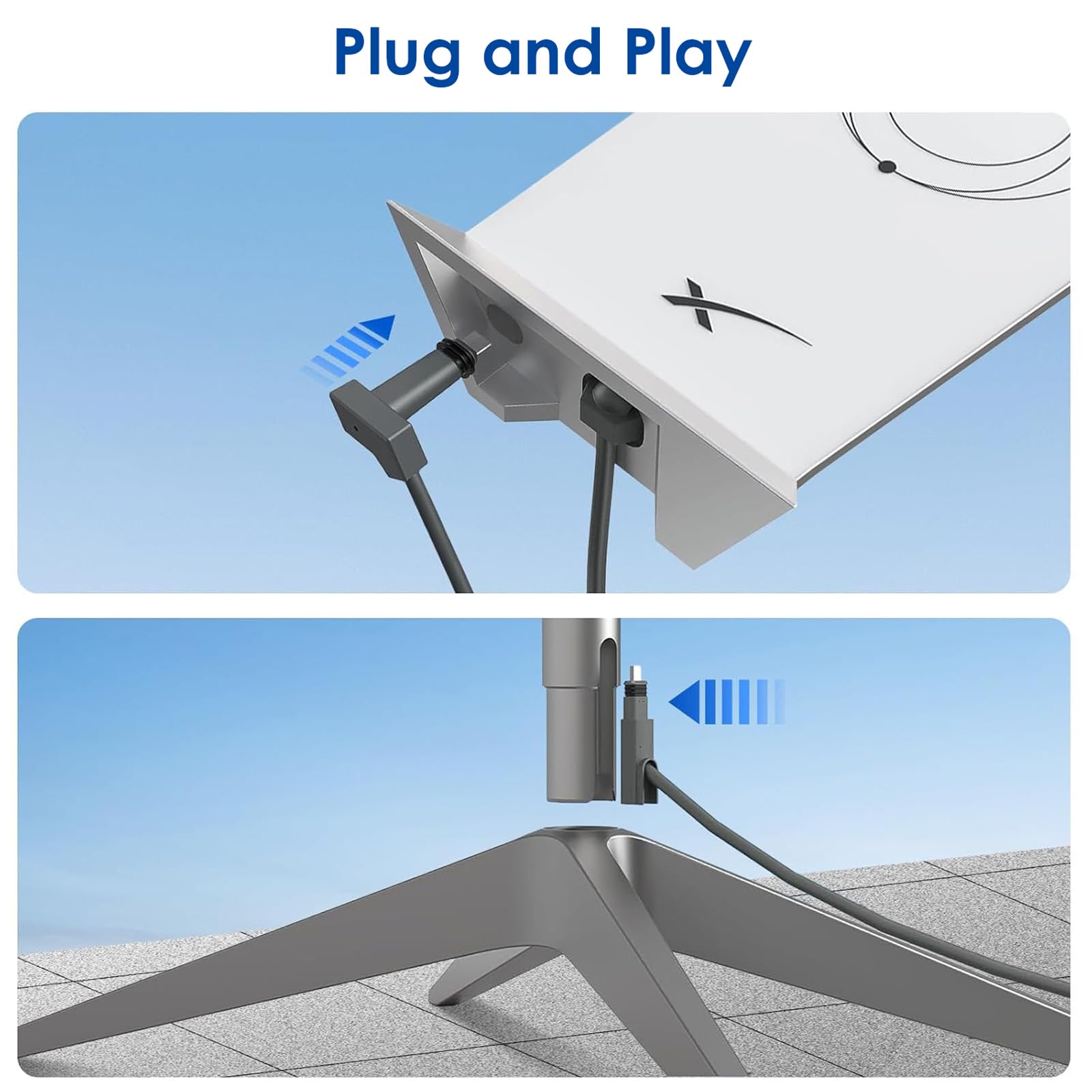 Kabel voor Starlink Rechthoekige Satelliet V2 Kabel 1000Mbps 33 FT Kabel voor Starlink Rechthoekige Satelliet V2 Kabel 1000Mbps 33 FT