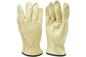 G & F Work Gloves for Men with Full-Grain Pigskin Leather
