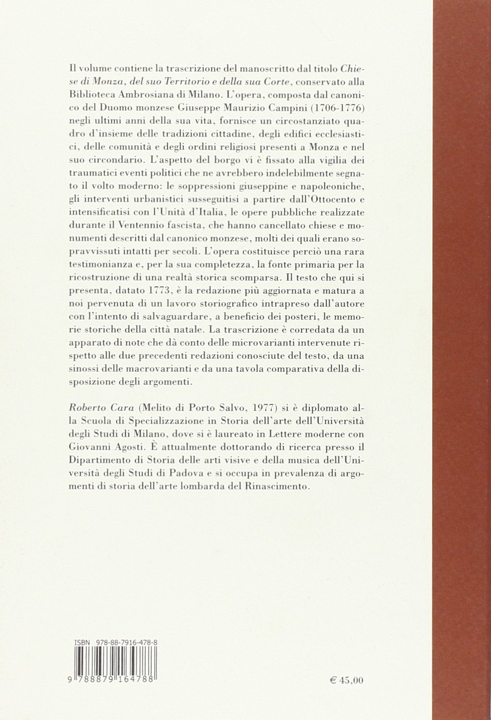 Chiese di Monza, del suo territorio e della sua Corte 1773