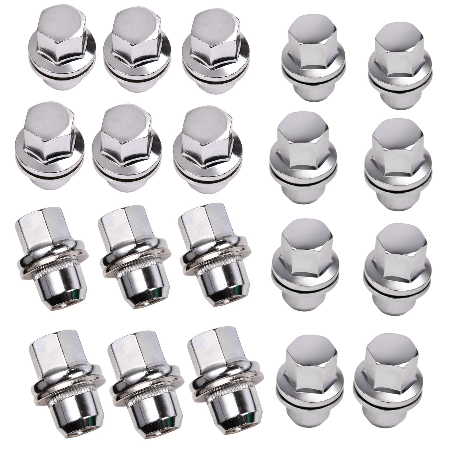 Juego de tuercas de rueda con 20 piezas de tuercas de rueda de acero aleado, compatible con LR Sport 2005-2013, Discovery LR3 LR4 2004-2014, L322 2006-2012, repuesto para LR068126 RRD500290