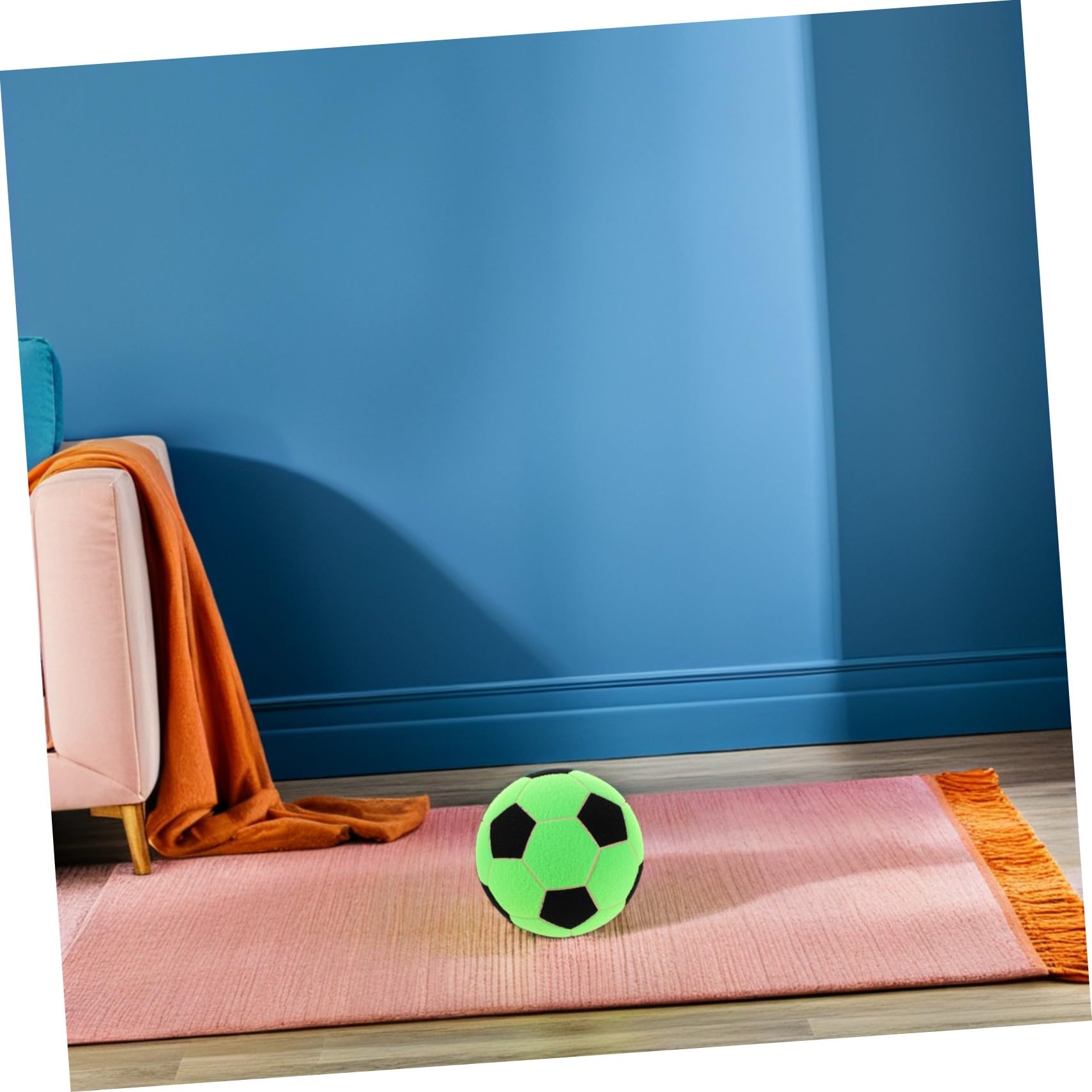 Balón de Fútbol de Fieltro con Cierre Adhesivo Balón de Entrenamiento Portátil para Interiores y Exteriores para Fútbol y Prácticas de Diana