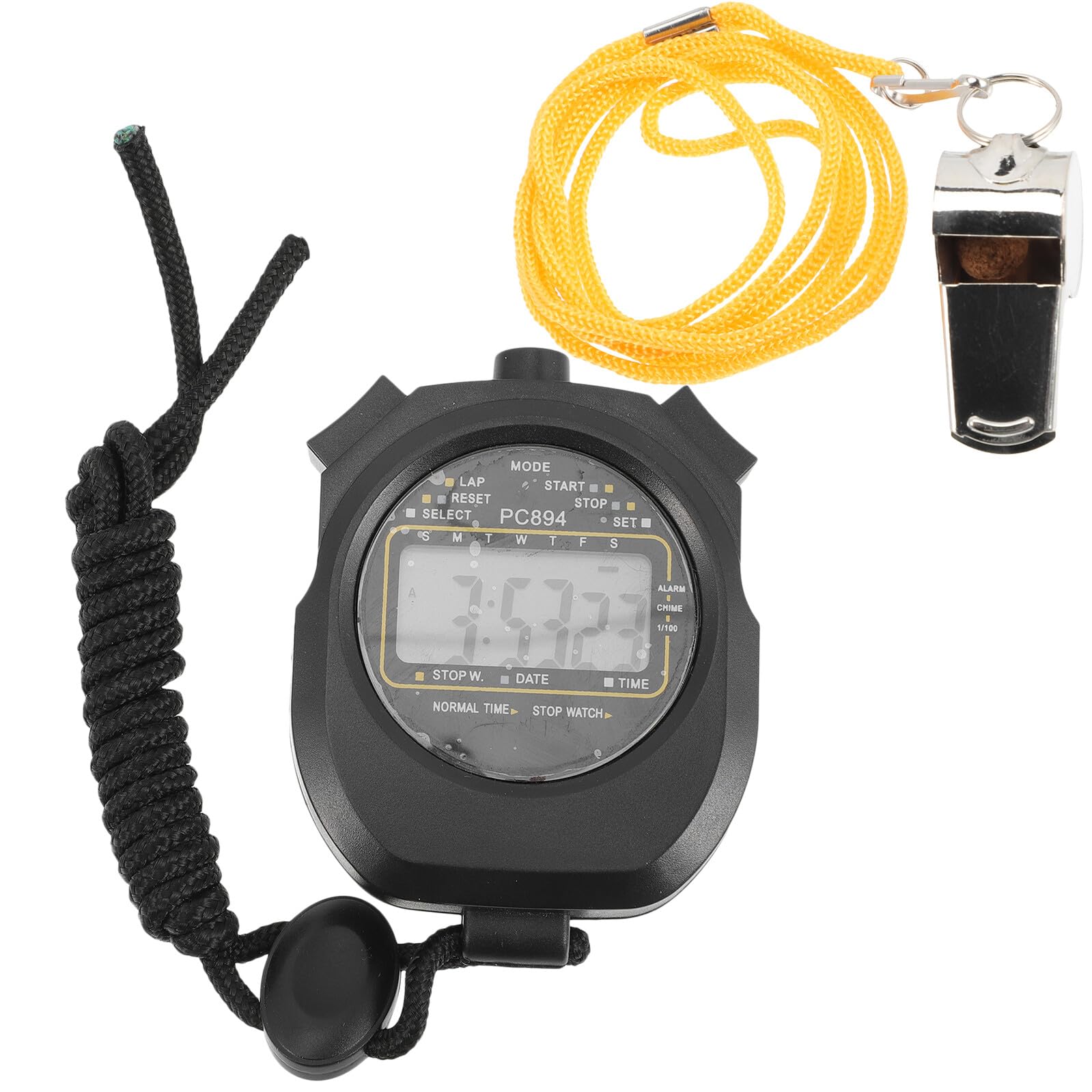 UPKOCH Digital Sports Stopwatch Timer and Stainless Steel Whistle Set, Multifunction Electronic Fitness Stopwatch for Coaches and Referees, Outdoor Running, Swimming, and Soccer Training-image-18