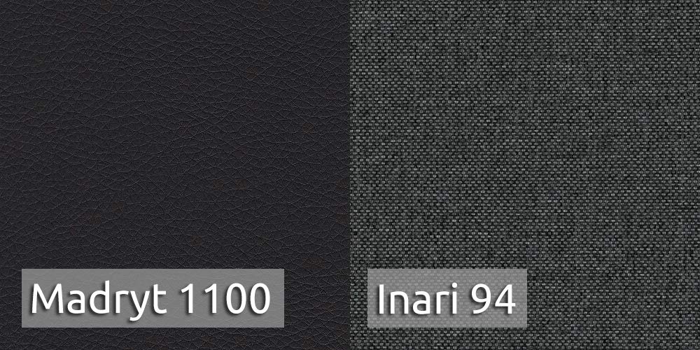 Sofnet Wohnlandschaft mit Schlaffunktion Faris U-Form - Couch, Schlafsofa mit Bettkasten, Couchgranitur mit Bettfunktion, Big Sofa, Bettsofa (Schwarz + Graphit (Madryt 1100 + Inari 94))