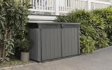 Keter Box Premier Jumbo 2020L Capacity External Dimensions (WxHxD) 190.5 x 132 x 109 cm Fits 3 x 240L or 2 x 360L Wheelie Bins Weatherproof Waterproof Multicoloured Plastic - 4