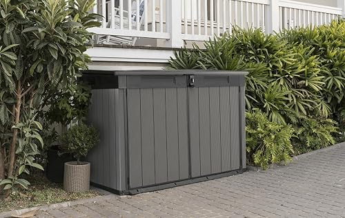 Keter Box Premier Jumbo 2020L Capacity External Dimensions (WxHxD) 190.5 x 132 x 109 cm Fits 3 x 240L or 2 x 360L Wheelie Bins Weatherproof Waterproof Multicoloured Plastic - 4