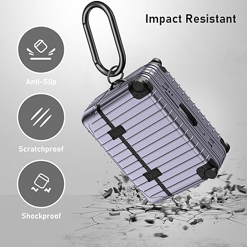 Vista 18 de KOREDA Funda compatible con AirPods Pro de 2ª/1ª generación, bonita y divertida funda de diseño de maleta para Airpods Pro de 2ª/1ª