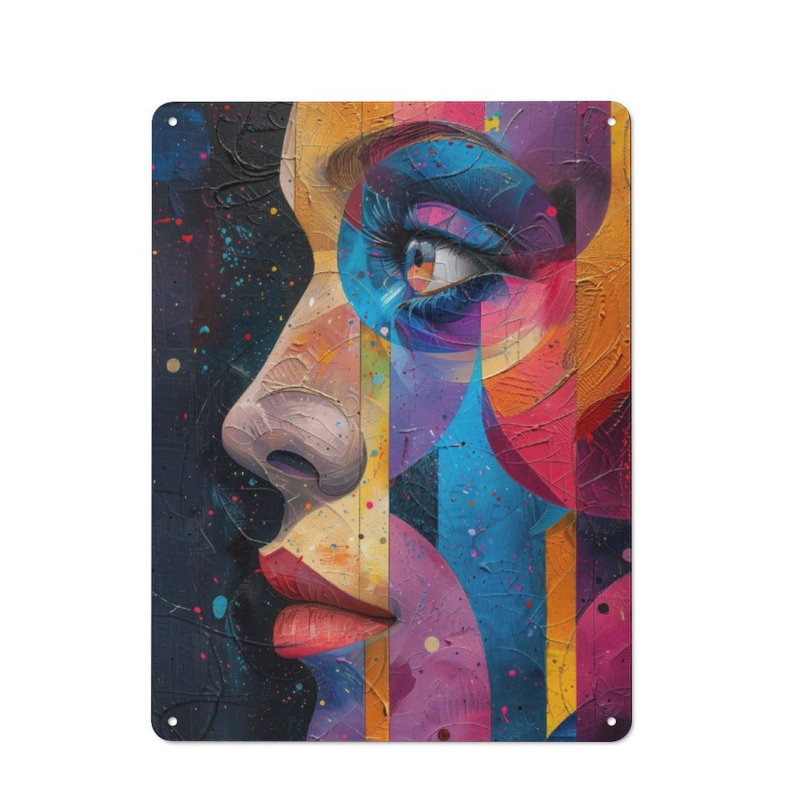 Vibrant Unity Classic Metal Wall Decor 40x30cm, Metal Wall Plaque for Office, Study, Studio Or Hallway
