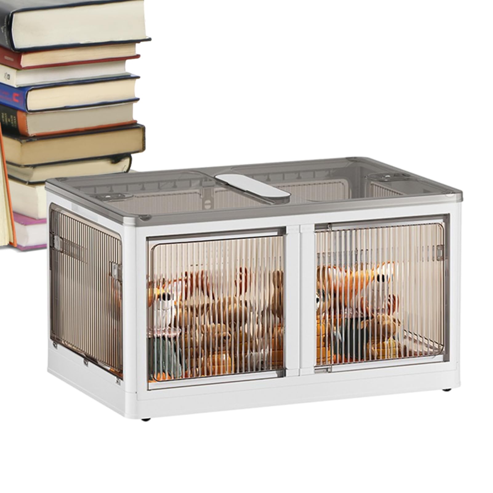Aufbewahrungsboxen Mit Rollen Stapelbare Klappbare Organizer Mit Großer | Durchsichtige Aufbewahrungsboxen Mit Deckeln Für Küche Wohnzimmer Schlafzimmer Kleiderschrank Büro Wohnheim Wohn