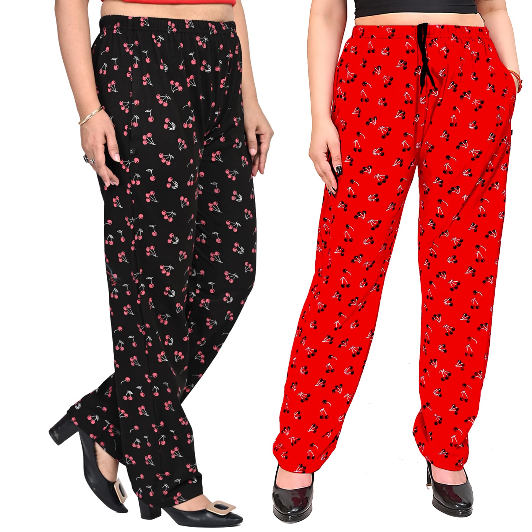 SK Hosiery : Women's & Girls Cotton Printed Pyjama/Track Pant/Lower / 100% Soft Cotton (Pack of 2)-picture-40