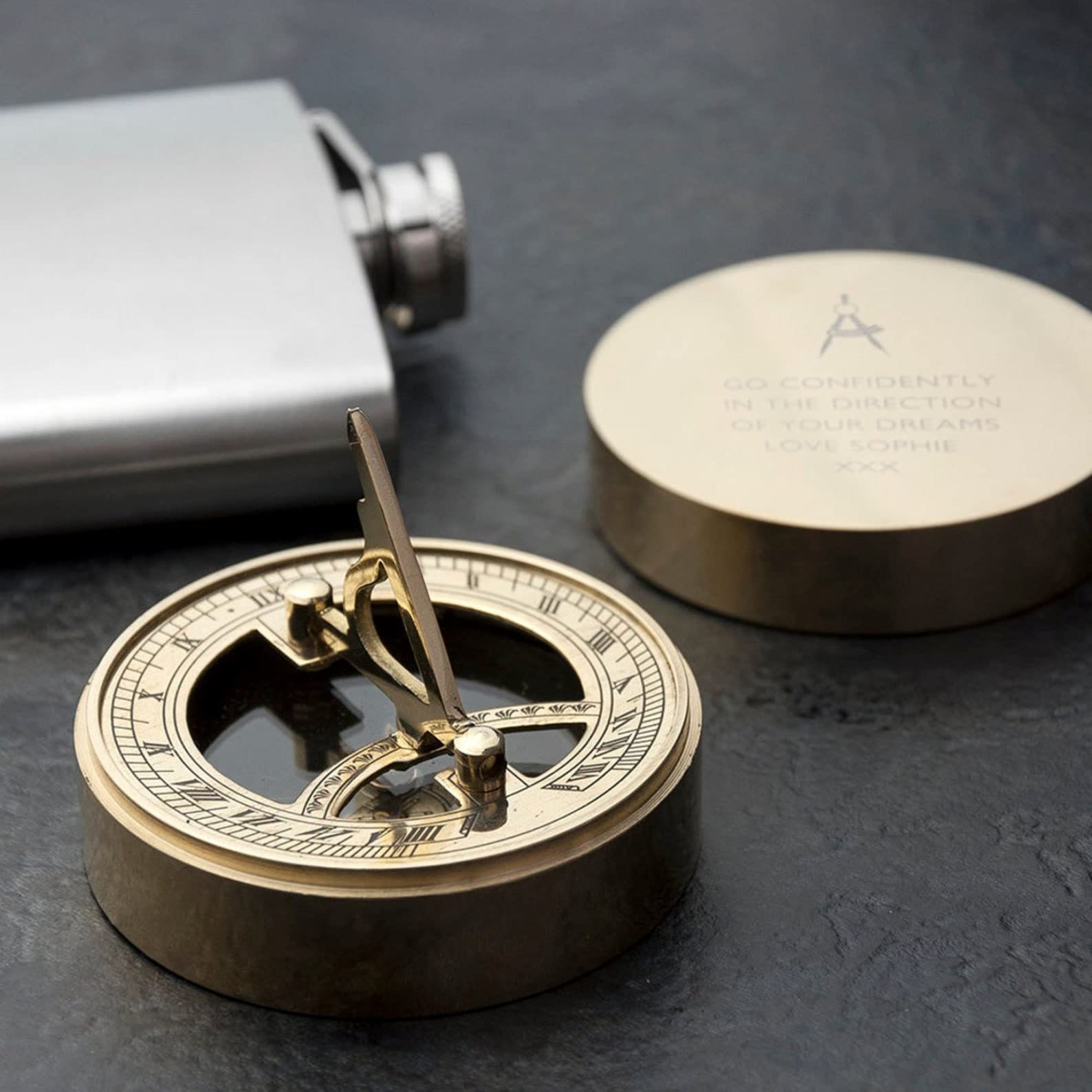 Compass,, Personalized Compass, Custom Engraved Compass Wedding Anniversary, Sundial Compass, Groomsmen Gift, Compass Gift-image-35