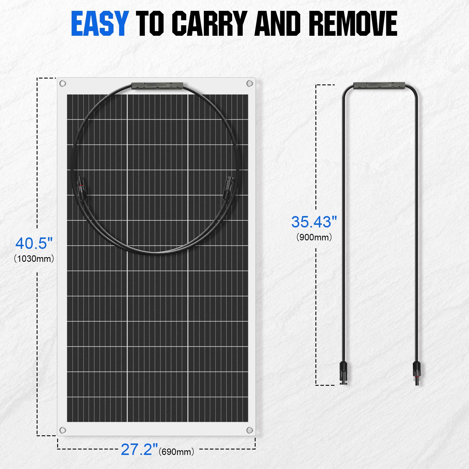 ECO-WORTHY 130W 12V Solarpanel Flexibles Komplettes Kit: 130W Flexibles Solarpanel + 50Ah Litthiumbatterie + 600W 12V Sinuswechselrichter + 30A PWM Laderegler für Wohnwagen, Wohnmobil, Boot