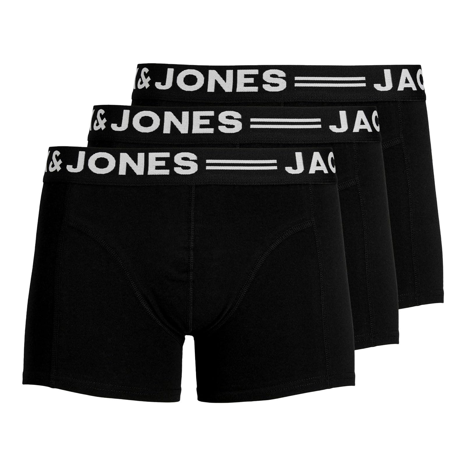 Jack & Jones Black Boxer Shorts Sense (X3) - Image 2