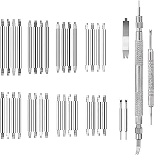 Watch Pins Replacement Kit, 37 Pcs Spring Bar Tool Heavy Duty Stainless Steel Band Link Removal Kit Wrist Bands Strap Removal Repair Fix Tools Diameter 1.5mm