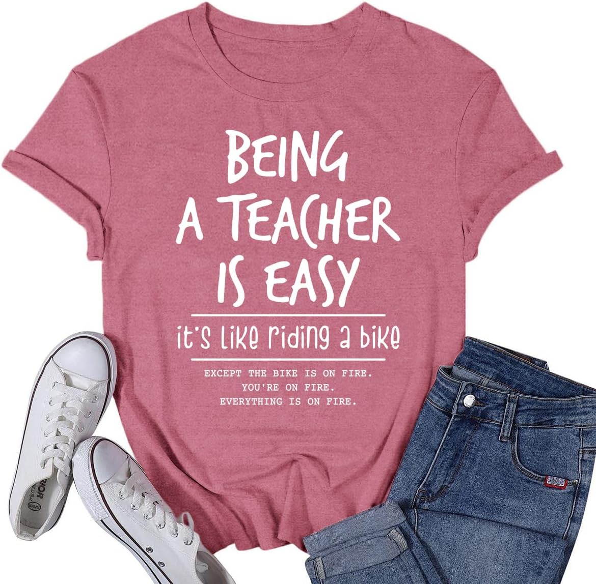 VQD Teacher Shirts for Women Weird Teachers Build Character Tshirt Teach Teaching But Did You Take Attendance Tee Tops