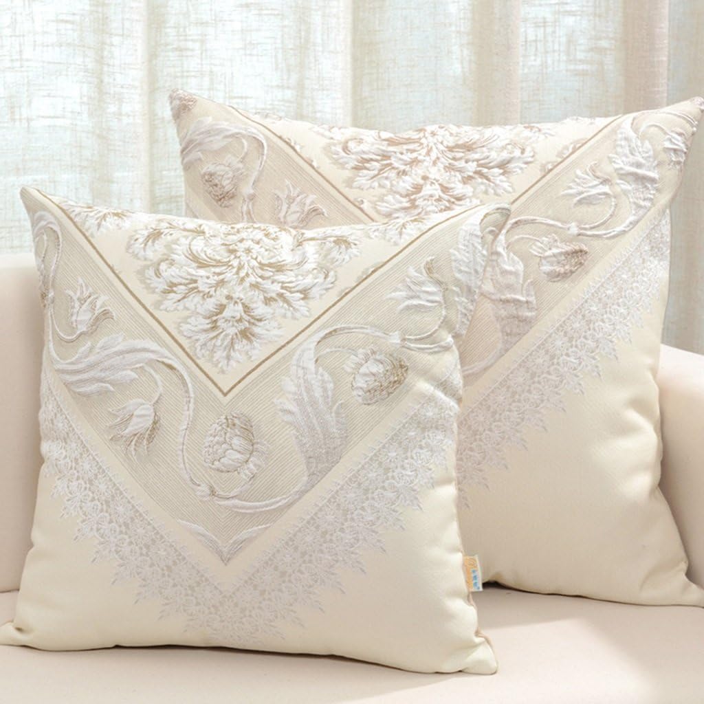 Cgn ピローレトロ刺繍クッションホームランチブレークソファベッドサイドオフィスの車のバックパッド背もたれ腰のピローピローのウエストピロー 柔らかく快適 サイズ さいず 50 50cm 三 H H 抱き枕