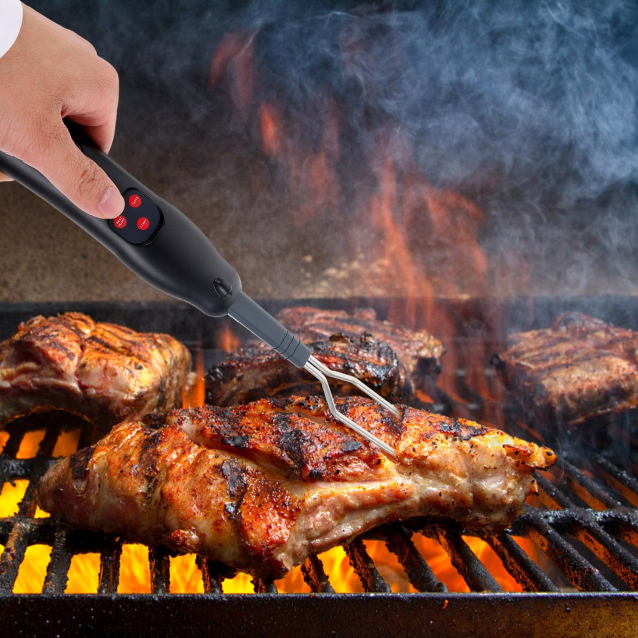 Grillthermometer Gabel 206 aus Edelstahl mit Digitaler Anzeige