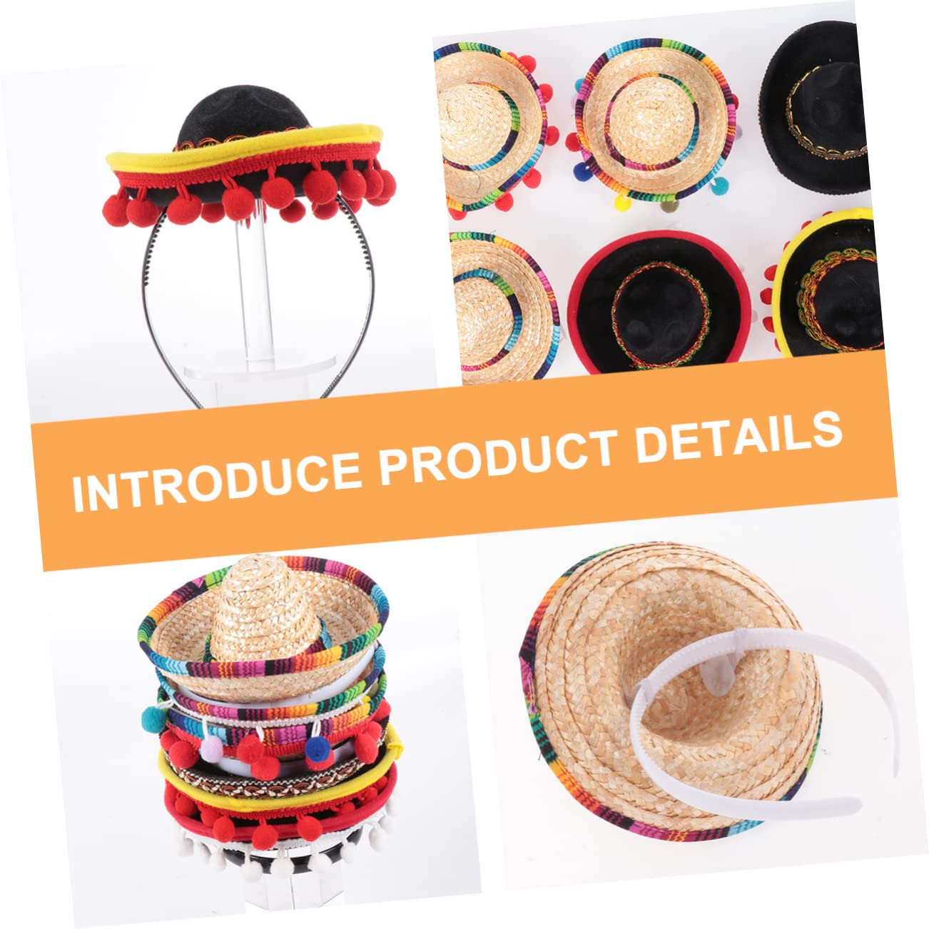 Aro De Pelo Festival Sombreros De Fiesta Mexicana Fiesta Fiesta Sombrero Sombreros Diadema Mini Sombrero Traje Mexicano Sombreros De Fiesta Cinco De Mayo De Madera