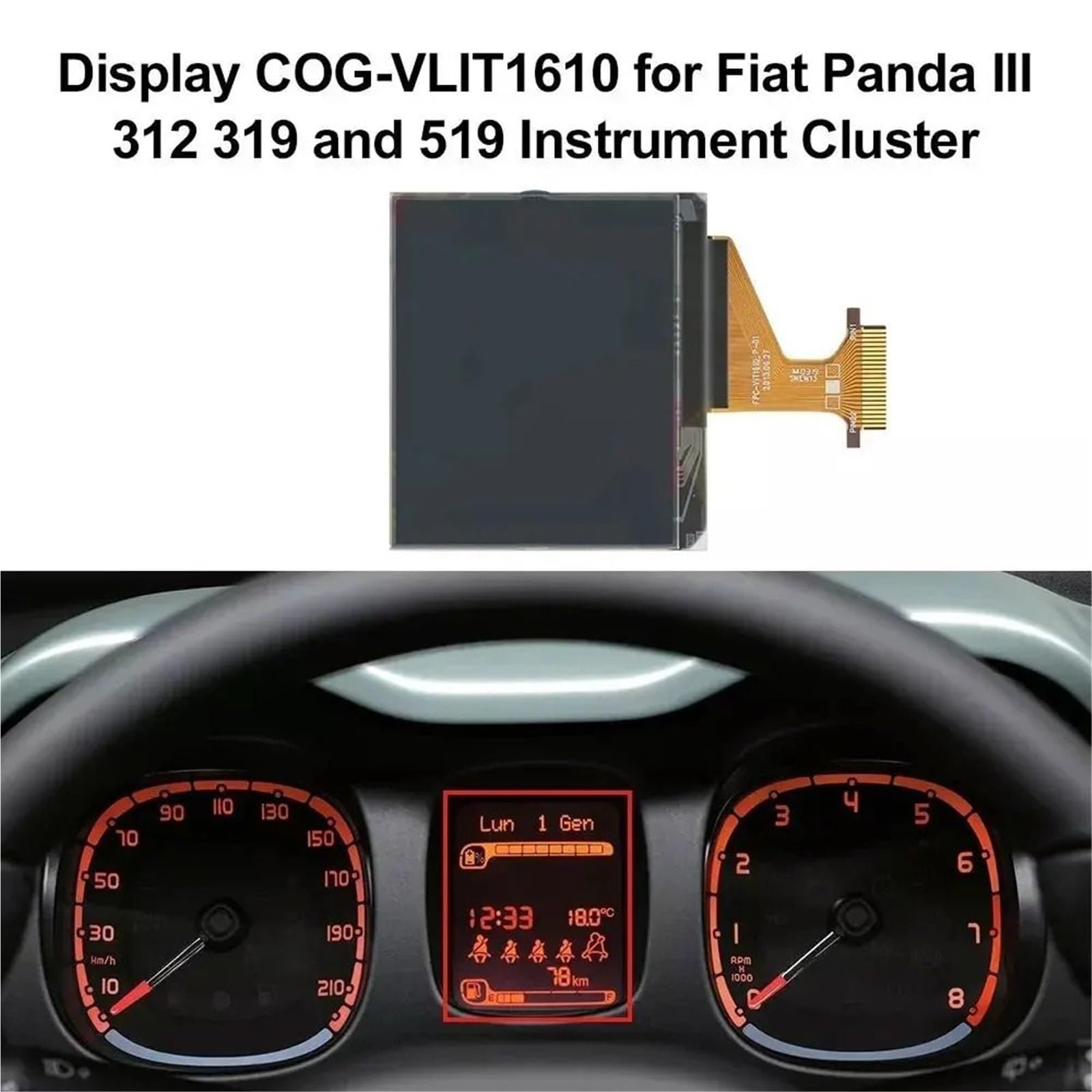 Pantalla para Coche para Fiat Panda III 312 319 519