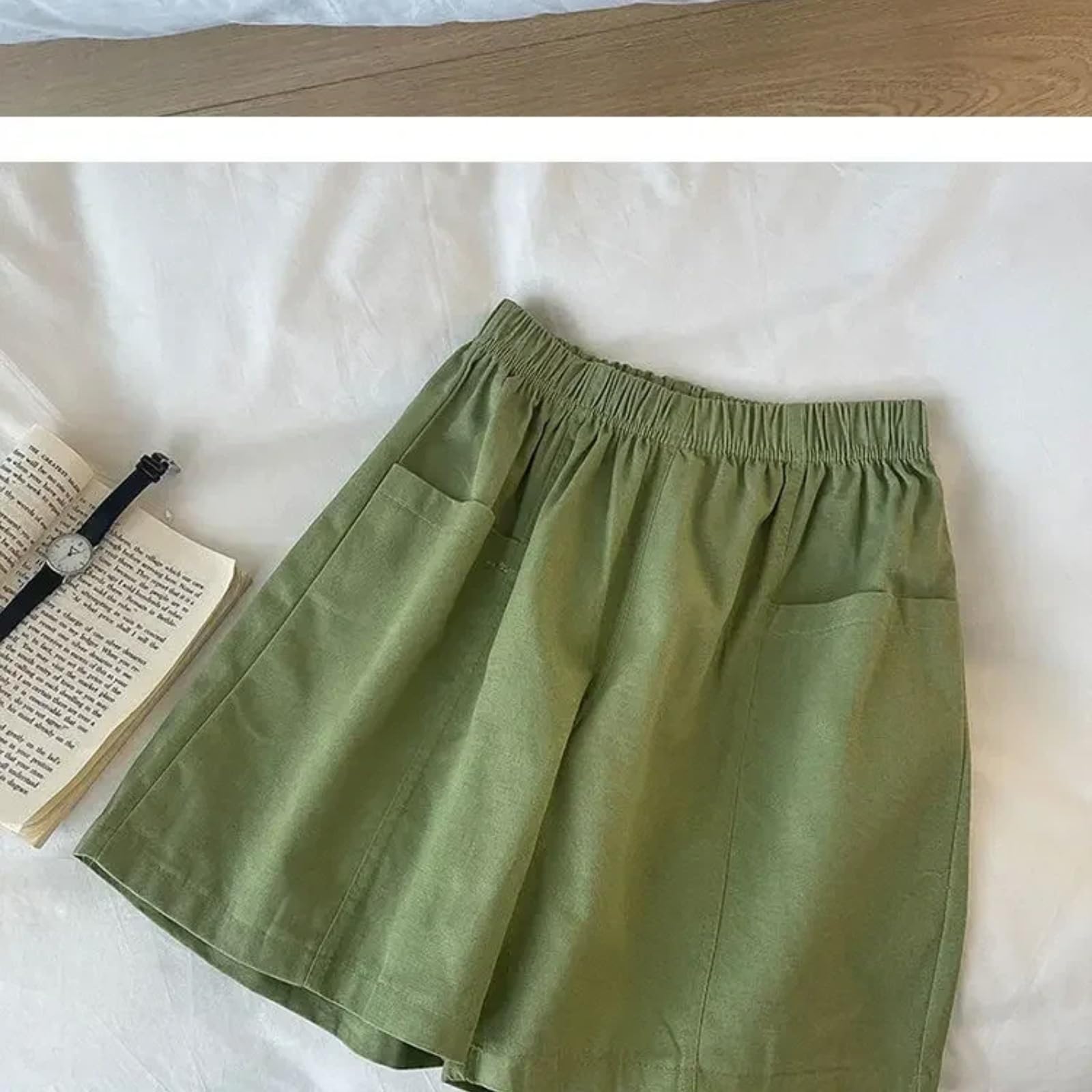 Shorts Utilitaires Rouges Amples à Jambes Larges Fines pour Femmes Vêtements d’extérieur décontractés d’été