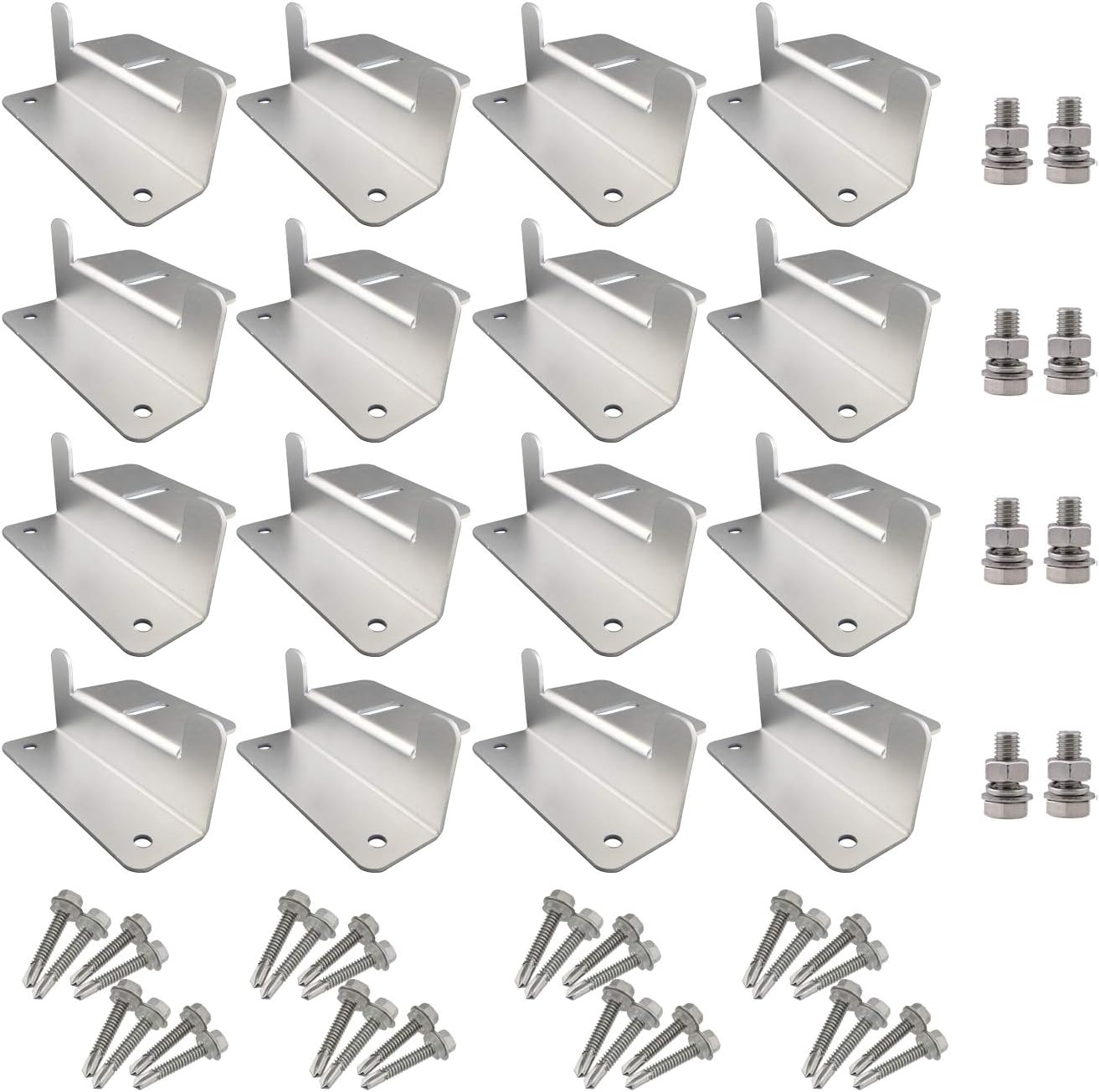 Solar Z Brackets for RV, Boat, etc 4 Sets of 4
